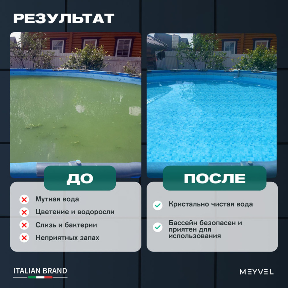 Коагулянт Meyvel «Swimming Pool» для профессиональной очистки и осветления воды 1 л